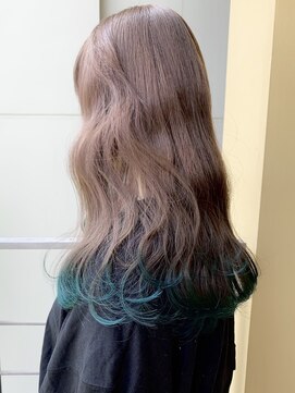 シィーム(cime) 裾カラー グリーンカラー グラデーションカラー