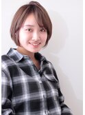 30代40代50代◎大人ナチュラルレイヤーショートボブ