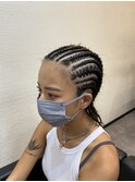 コーンロウ(地毛)