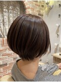 大人丸みショートボブ/大人女子/大人＠20代30代40代