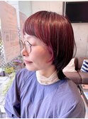 ピンクが可愛いヘムラインカラー