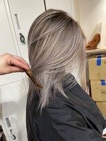 ラフ(LAFF)&nbsp;#バレイヤージュ#グレージュカラー#ボブウルフ#ココアベージュ