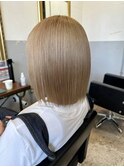 Rumor ×【ブロンドカラー】艶感ハイトーン小顔丸みボブヘア
