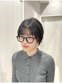 ショートヘアイメチェンハッシュカットフルバング似合わせカット
