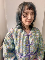 ニコ(Nico)&nbsp;レイヤー/ウルフカット/アッシュオリーブ／ブリーチ