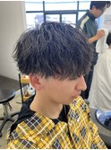 *波巻きパーマ/波巻きスパイラルパーマ/メンズ/水戸/マッシュ*