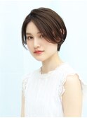 王道ショート大人可愛い前髪なしショートボブレイヤーショート