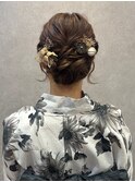 浴衣アップセット、ヘアアレンジ、結婚式セット