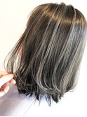 極細ハイライト・暗髪でもハイ透明感♪