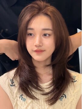 ジアン テラス(GIEN TERRASSE) 韓国レイヤーカットフェイスレイヤーダブルカラー/岸本