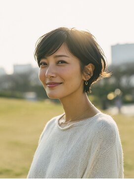 ディン カント たまプラーザ(Din kant) ハンドドライだけでまとまるマッシュショート