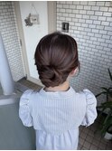 シニヨン アップヘア お呼ばれヘア