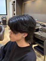 リゴ ヘアー(RIGO hair)&nbsp;ニュアンスセンターパート×マッシュウルフ