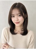 結べる小顔ミディアムレイヤー/大人ミディアム/縮毛矯正/池袋