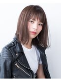 ストレート　外ハネ
