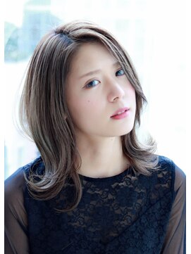 サイズカラーフィール ラ チッタデッラ店(XXXY'S COLOR FEEL) 大人かわいい センターパート×レイヤーボブ SIDE