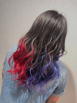 ヘアーアート リアンジュ(hair art Lienge)&nbsp;全頭ブリーチカラー+裾カラー【パールグレー/シアーグレージュ】