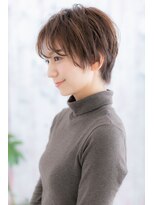 ミック ヘアアンドビューティー 大山店(miq  Hair&Beauty) セミウェットな質感でつくる小顔マニッシュショート