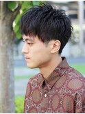 【ポルテオム】グレージュマッシュツーブロックショートクセ毛風