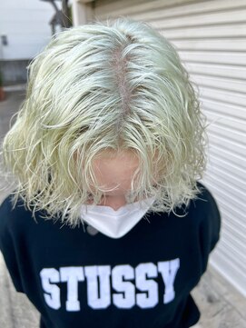 オンヌ(onnu) ケアブリーチ使用のミントグリーン