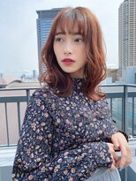 ルービック 梅田茶屋町(Rubik)&nbsp;エアリーミディ/小顔ヘア/暖色系カラー★イルミナ20代30代