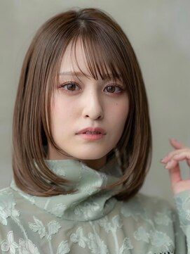 エースハバナ 渋谷(1 HAVANA) ミディアム/レイヤー/ロブ/前髪/ブラウンカラー/イルミナ