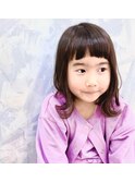 前髪ぱっつんミディアム