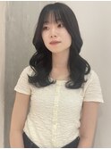 【 YOKE 】暗髪ミディアムレイヤーツヤ髪フェイスレイヤー