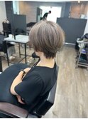 白髪ぼかし脱白髪染めショートヘアショートボブカット大船駅鎌倉