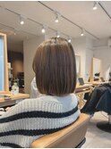 切りっぱなし/ストンボブ/ナチュラルハイライト/【白髪ぼかし】
