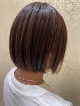 アース 上本町店(HAIR&MAKE EARTH) 20代30代40代ストレートボブリップラインラベンダーベージュ