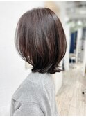 小顔効果とやり易さUP☆立体カーブカットのLカーブスボブ