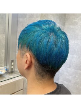 キャラ シャローネ 池袋(Chara Chalone) メンズシアン/ツーブロックショート/アルティストカラー【池袋】