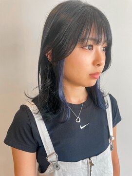 フープヘアー(HOOP.HAIR) 20代30代40代50代インナーカラー×顔まわりカット