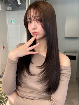 トリッカ シブヤ(TRICCA SHIBUYA) ブリーチなしカラー/簡単スタイリングツヤ髪ブラウン/羽エクステ