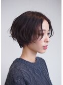 柔らかなニュアンスパーマショート