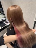 インナーカラー/ピンクカラー/髪質改善