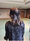ハーフアップ × りぼん