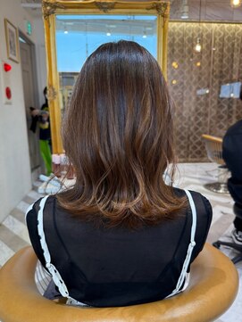 ロンドアベニール 北千住(Lond avenir) ブリーチなしチェリーブラウン髪質改善縮毛矯正酸性ストレート