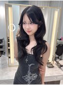 内巻きレイヤースタイル