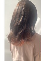 アルファ(Hair Salon alpha) 【大人可愛い×個性派】インナーオレンジ×ベージュ