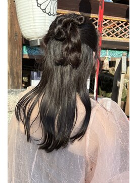 タイドヘア 茨木店(TIDE HAIR) ナチュラルカラー×ハーフアレンジ