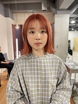 キーチェ 梅田中崎町(keych)&nbsp;オレンジヘアー/レイヤーボブ[中崎町/梅田駅］