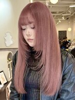 ラック 津田沼(LUCK)&nbsp;ピンクベージュ/津田沼/韓国/ボブ/ケアブリーチ/似合わせカット