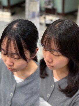 アピッシュ ギンザ(apish ginza) ナチュラルに流れる前髪パーマ