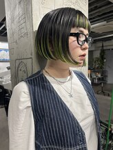 マトペ&nbsp;ボブデザインカラー　ブリーチデザインカラー