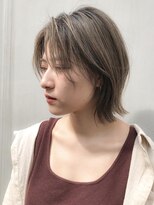 モリオフロムロンドン 原宿本店(morio from London) 【morio原宿】大人のくびれボブ　グレージュハイライトカラー