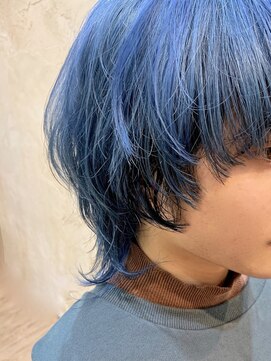 ベロニカ ヘアー(Beronica HAIR) マッシュウルフ×ブルーカラー★
