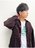 (joemi 新宿)サイドスッキリビジネスマン簡単セット束感ヘア近江