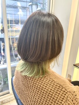 アローラ 三軒茶屋(Allora) マッシュウルフ×ライムグリーンカラー